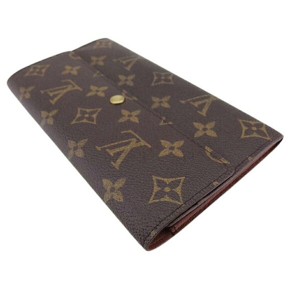 LOUIS VUITTON Long Wallet Monogram Beige Monogram Canvas Authentic USED - Picture 5 of 11